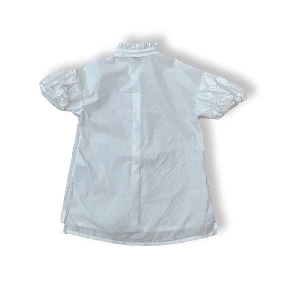 Monnalisa White Crystal Detail Girls White Blouse Size 10 / MALOP - Picture 2 of 5